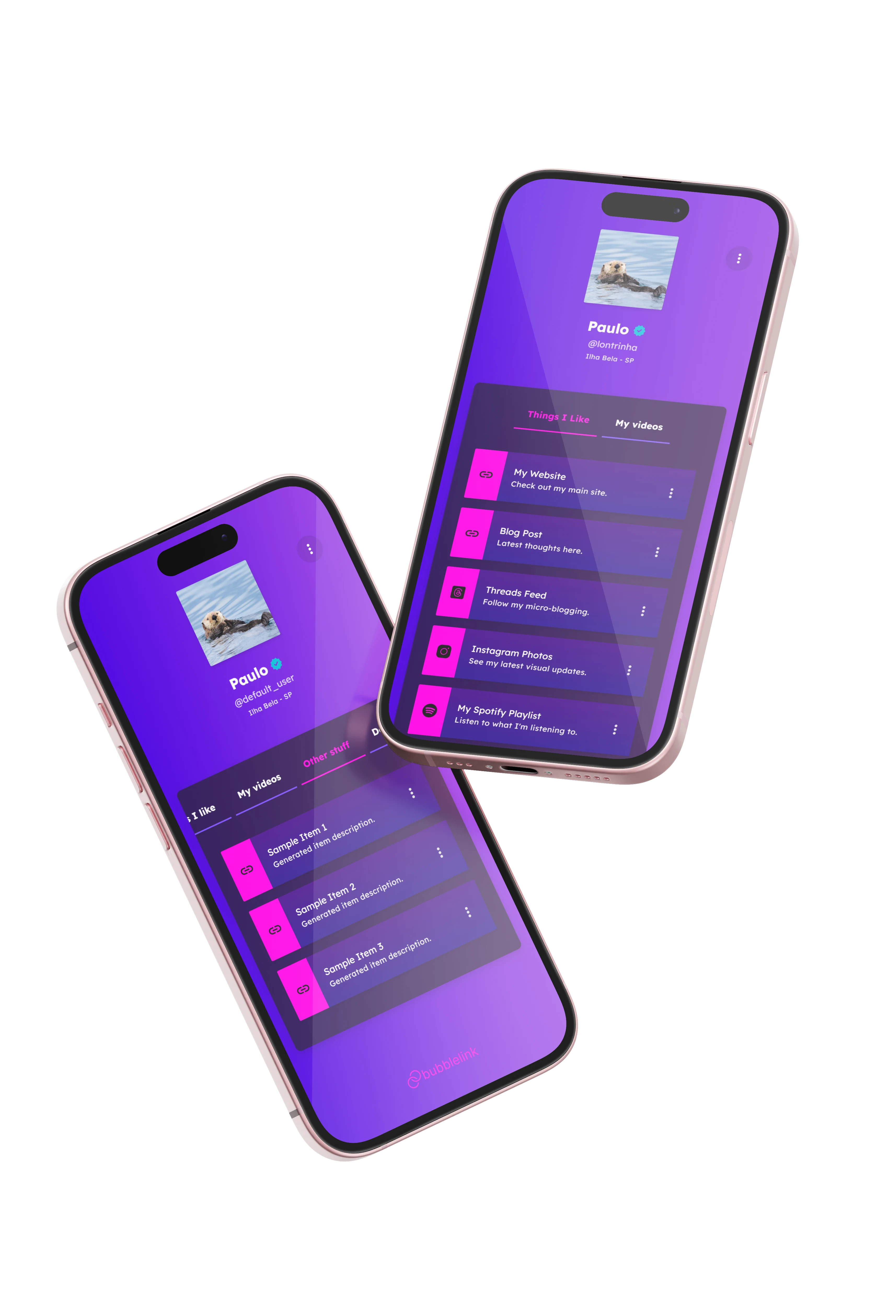 Demonstration of Bubblelink's privacy controls, showing options for Public, Restricted, and Private bubbles.